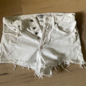 White AGOLDE shorts, barely worn